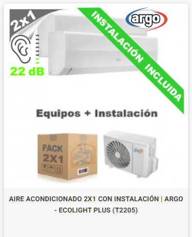 Aire-acondiciondo-ARGO ECOLIGHT PLUS 2X1 Aire-acondiciondo-ARGO ECOLIGHT PLUS 2X1